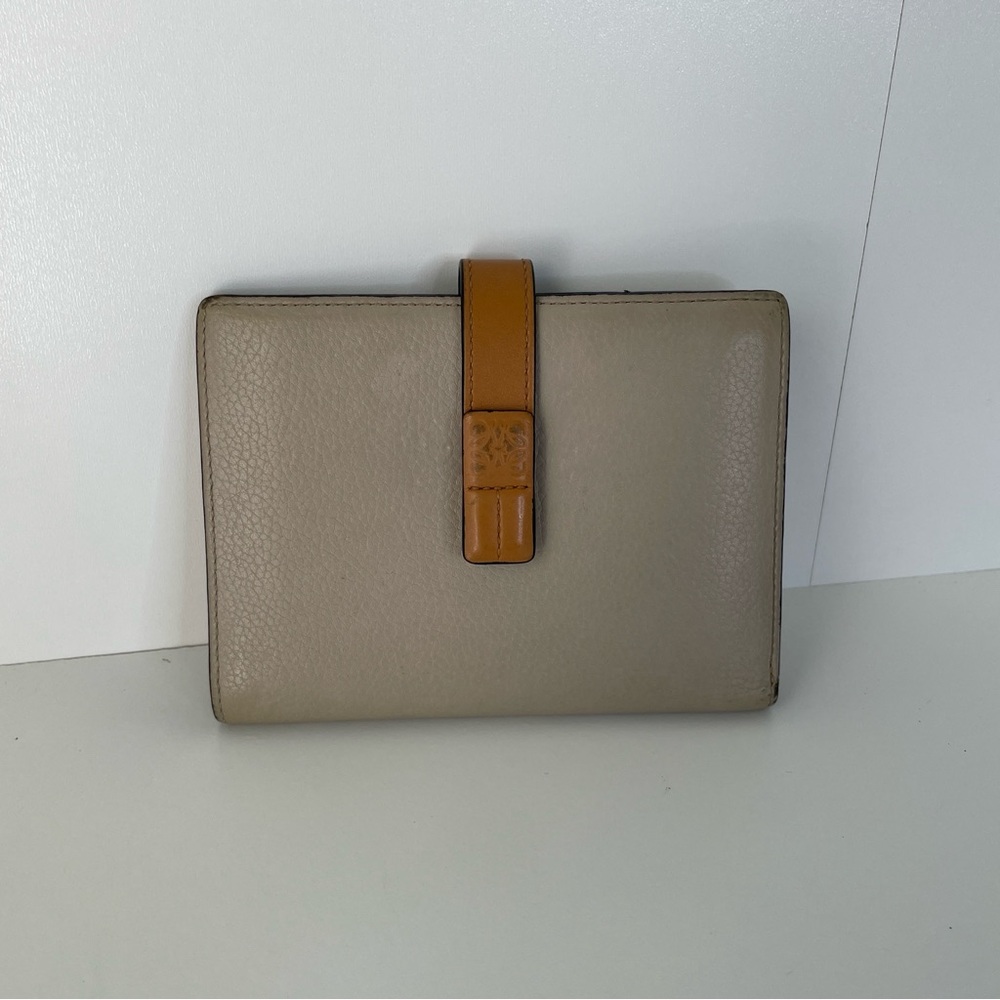 authentic loewe bifold women’s wallet vertical snap wallet